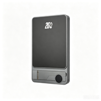 Baterai Eksternal 10000mAh Bodi Aluminium 15W Nirkabel 20W Pengisian Cepat Berkabel dengan Layar Digital LED 10000mAh