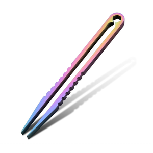 Pinset EDC Aloi <span class=keywords><strong>Titanium</strong></span> ringan portabel, untuk bertahan hidup berkemah luar ruangan alat <span class=keywords><strong>Mini</strong></span> penjepit <span class=keywords><strong>Titanium</strong></span> <span class=keywords><strong>Mini</strong></span> - Product Image 1