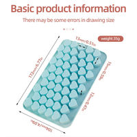 Nouveau moule en silicone jetable écologique 3D en forme de nuage à 55 cavités pour la décoration de chocolat, de bonbons, de biscuits, de gâteaux, outils de pâtisserie