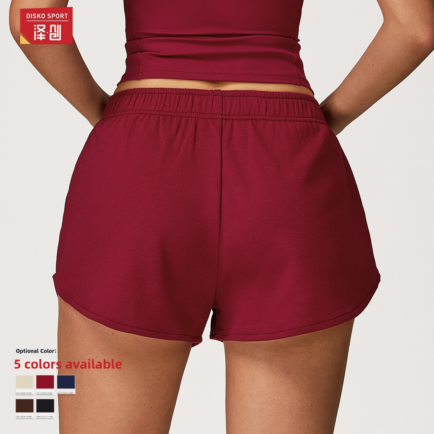Custom Women Short High Waist Elastic Loose Fit Side Pocket Adjustable Yoga Active Wear Gym Clothes Fitness Sports Apparel