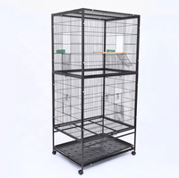 Accessoire pratique pour cage à oiseaux, adapté à l'alimentation et à la reproduction en intérieur et en extérieur, cage à oiseaux double couche, spacieuse et mobile