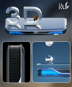 Ensemble de robinetterie de douche thermostatique intelligente Yake avec LED, design moderne, jet de pluie et massage, <span class=keywords><strong>grand</strong></span> rangement, cartouche entièrement céramique pour appartements - Product Image 3