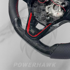 Volant en cuir LED sur mesure en carbone forgé pour VW Golf 6 7 7.5 8 MK6 MK7 MK8 Polo Passat Tiguan Jetta Scirocco Arteon - Product Image 4