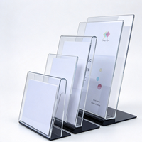 Support de Table Rotatif Double Face en Acrylique, Présentoir de Menu Amovible Transparent, Logo Personnalisé pour Restaurant, Liste de Prix, Commerce de Détail
