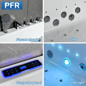 Hiện Đại Trắng 1.5M Acrylic Đơn Lập Bồn Tắm Thân Thiện Với Môi Massage Không Khí Bong Bóng Tính Năng Bao Gồm Khách Sạn Ngâm Phòng Tắm Phòng Tắm Sử Dụng - Product Image 4