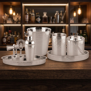 Juego de barras Premium de 6 piezas con un elegante diseño clásico martillado - Product Image 1