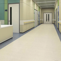 Revêtement de sol en PVC homogène pour hôpital, facile à poser, imperméable, résistant à l'usure, pour bureau et maison