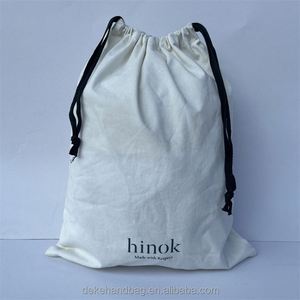 Pochette à cordon personnalisée en coton blanc de haute qualité, réutilisable et résistante, pour emballage cadeau écologique, rangement de parfums et produits de soin personnel - Product Image 3
