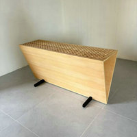 Console TV en bois massif de style Art déco italien moderne victorien pour entrée, tables et consoles de salon en bois, luxe sur mesure pour la maison