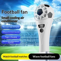 Ventilateur électrique portable Y8, mini-ventilateur de football, rechargeable, charge Type-C, réglage de la vitesse du vent sur 199 niveaux, 9 m/s, bouton