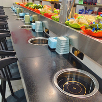 Table de buffet personnalisée Dansen pour hot pot, barbecue et steamboat à vendre