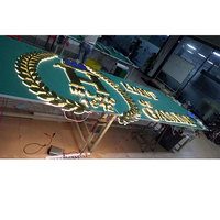 Panneaux rétroéclairés en acier inoxydable 3D, panneaux de lettres de canal led