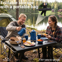 Table de camping IGT Orangegaz, en aluminium, pliable, réglable en hauteur, portable, pour la randonnée, accessoires de camping, support réglable