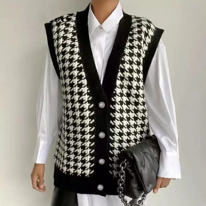 Hombre Chaleco de Suéter Casual Pullover sin Mangas con V-Cuello Cárdigan Invierno Chaleco De Punto Cachemira 