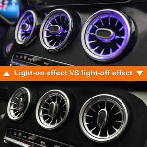 Sortie d'air conditionné du tableau de bord avant pour Mercedes Benz Classe C 15-21 W205 GLC X253, éclairage d'ambiance LED commandé par application - Product Image 2