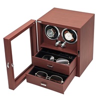 Boîte à montres automatique en bois de luxe personnalisée avec serrure, remontoir de montre sécurisé