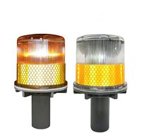 Hochleuchtende Kunststoff-Solar-Straßenkegelleuchte LB-6010 4 LEDs Stroboskop IP65 Wasserdicht -20C~80C 3,7V 2300mAh 1500M Hohe Sichtbarkeit