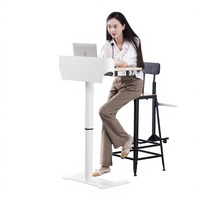 Pupitre de conférence; Comptoir de réception moderne et minimaliste; Plateforme d'accueil pour animateurs; Bureau réglable en hauteur en bois