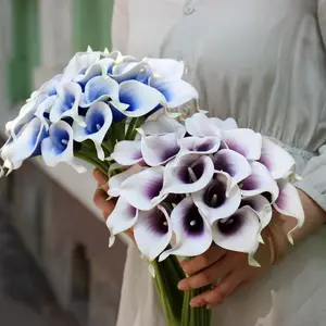 ดอกไม้ลาเท็กซ์ M202สัมผัสจริงดอกไม้มินิ Calla ลิลลี่ดอกไม้ประดิษฐ์สำหรับงานแต่งงาน DIY ช่อดอกไม้เจ้าสาวสวน