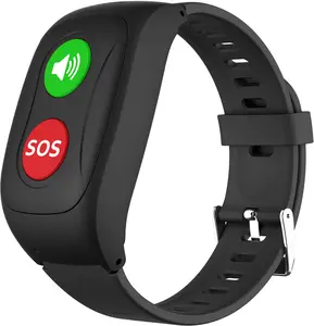 Tiempo de espera largo Llamada bidireccional Alarma móvil Detector de caídas SOS Llamada accidental L17 4G GPS Reloj inteligente Brazalete