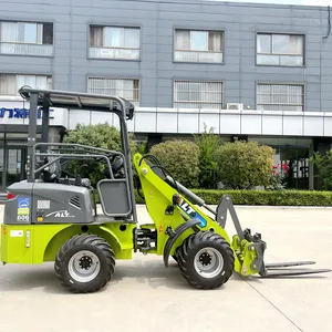 Aolite E606 Ce Gelede Elektrische Lader Mini 600Kg Wiellader Multifunctionaliteit Front-End Wiellader Te Koop