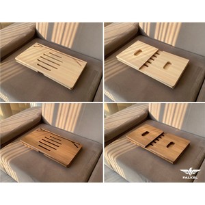 Solid Wood Coffee <b>Table</b> 69.2x30x23cm Minimalist Design Portable Bedroom Living Room Balcony Use - Product Image 3