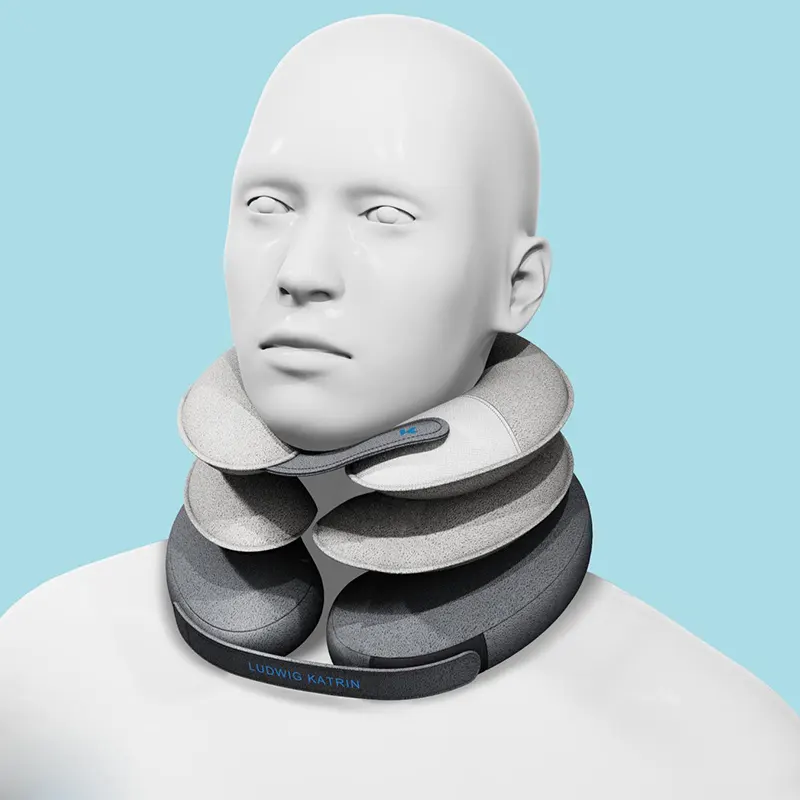 LK Cooling Set Eye Mask Neck Rest Cushion 3 In1 U Shape Memory Foam Travel Neck Pillow