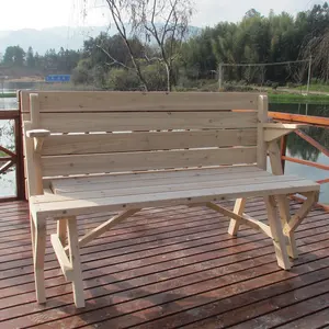 Mesas de picnic de madera para jardín, mesa de picnic de madera pragmática y Banco, suministros directos de fábrica