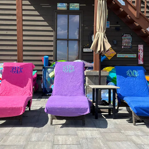 Housses De Chaise Longue Pour Serviette De Plage Avec Poches Latérales