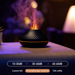 <span class=keywords><strong>Diffuseur</strong></span> d'aromathérapie électrique à flamme simulée, 7 lumières changeantes de couleur, capacité de 130 ml, huile essentielle ultrasonique écologique - Product Image 6