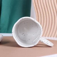 Mug en céramique artistique à succès, 10 oz, encre unique, mug en céramique irrégulier moucheté, tasse à café peinte à la main avec des taches