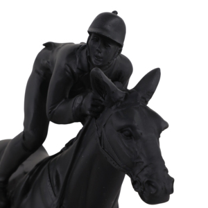 Statuetta di Cavallo e Jockey in Resina, Scultura per Arredamento Casa, Soggiorno, Ufficio, Bagno - Product Image 6