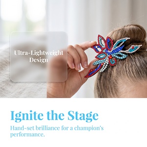 Artistic <strong>Gymnastics</strong> Buns Crown <strong>for</strong> Girls Cheerleading Dance Grade Exam Headband Rubber Band Lightweight Dance <strong>Things</strong> Wholesale - Product Image 5