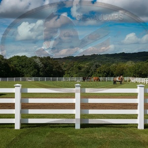 Clôture de ferme équine en PVC anti-UV de haute qualité, piquets en acier avec insertions de 1,5 à 1,8 m - Modèle 04 - Product Image 3