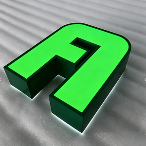 Letrero Metálico Acrílico 3D con Logotipo para Interiores y Exteriores, Letrero LED Iluminado Personalizado, <span class=keywords><strong>Letras</strong></span> de Canal LED para Decoración de Paredes - Product Image 1