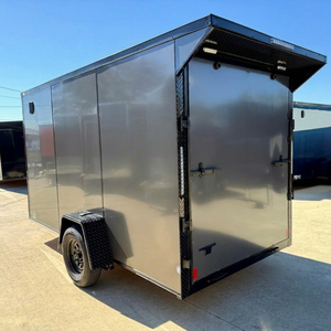 Remolque de carga cerrado con caja de transporte de eje doble, remolque utilitario con caja de transporte de eje doble, remolque cerrado con puerta lateral. - Product Image 1