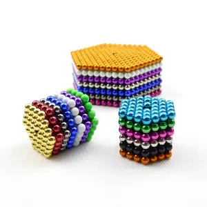 25 años proveedor Buckyball bolas magnéticas coloridas personalizadas 216/512/1000 Uds imanes de esfera de neodimio juguetes en Stock