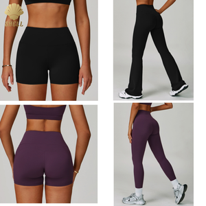 Cnshell quần vợt backless sexy chéo dây 5 mảnh đặt Yoga bùng tim hip trở lại xà cạp quần short phòng tập thể dục tập thể dục mặc thoáng khí - Product Image 6