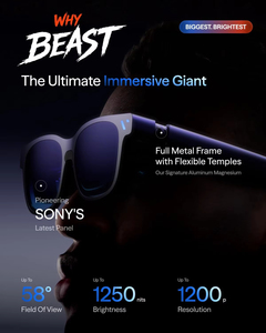 Viture 2026 Xr Glasses 174 Inch Virtual Screen 58. Fov Ar Gesture <b>Control</b> for Android <b>Gaming</b> Movies Viture Aviation - Product Image 5