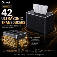 COMET RP50 PLUS - Dispositif anti-écoute audio - Dispositif de confidentialité audio - Interférence ultrasonique - Dispositif de confidentialité des conversations pour salles de réunion