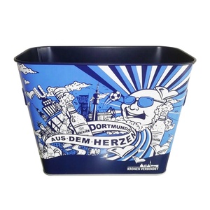 Cubo Metálico Rectangular <span class=keywords><strong>SOL</strong></span> de 6L con Asas, Cubo para Hielo y Cerveza con Abrebotellas - Product Image 2