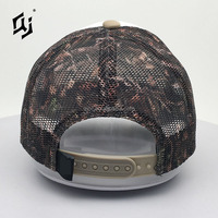 Gorra de Camionero Personalizada QJ OEM Y2K de Alto Rendimiento con Impresión Completa de Logotipo, Diseño de Leopardo con Malla y Esponja