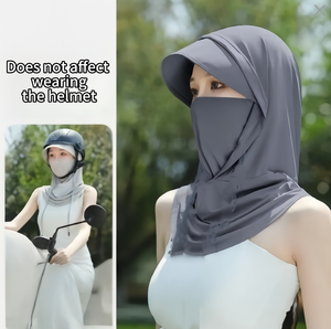 आइस सिल्क फुल फेस मास्क-पोर्टेबल, फोल्डेबल आउटडोर पार्टी मास्क - Product Image 5