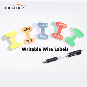 Label Kabel yang Dapat Ditulis Sesuai Kebutuhan, Label Kawat Multiwarna, Label Kabel Oval, Perekat Hook and <span class=keywords><strong>Loop</strong></span> untuk Manajemen Kabel Komputer - Product Image 2