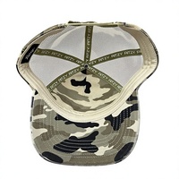 Gorra de Béisbol Personalizada de 6 Paneles con Bordado de Camuflaje Americano, Estilo Hip Hop, de Ala Ancha y Plana, Unisex, para Verano