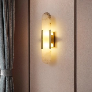 Lámpara de pared de mármol con fuente de luz LED de 220V para dormitorio, sala de estar, decoración de vestíbulo de hotel - Product Image 2