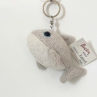 Porte-clés en peluche pingouin mignon pour enfants, petits animaux marins en peluche, poupée de dessin animé, cadeau pour enfant, mini porte-clés en peluche gris