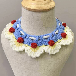 Bufanda para gato, babero para perro, collar de punto de Blancanieves para mascotas, collar de lana, pajarita, babero para perro - Product Image 4