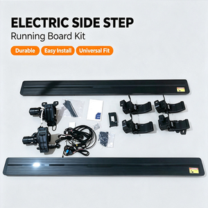 Pedane Laterali Retrattili Elettriche a LED MASSAIT per <span class=keywords><strong>Land</strong></span> <span class=keywords><strong>Rover</strong></span> <span class=keywords><strong>Discovery</strong></span> 3, in Alluminio Anti-Pizzicamento, Nere, Senza Foratura - Product Image 5