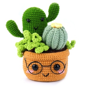 Pré-vente exquis laine poupée en pot fil boule Crochet matériel paquet fait à la main pour <span class=keywords><strong>Amazon</strong></span> nouveau produit décoration - Product Image 5